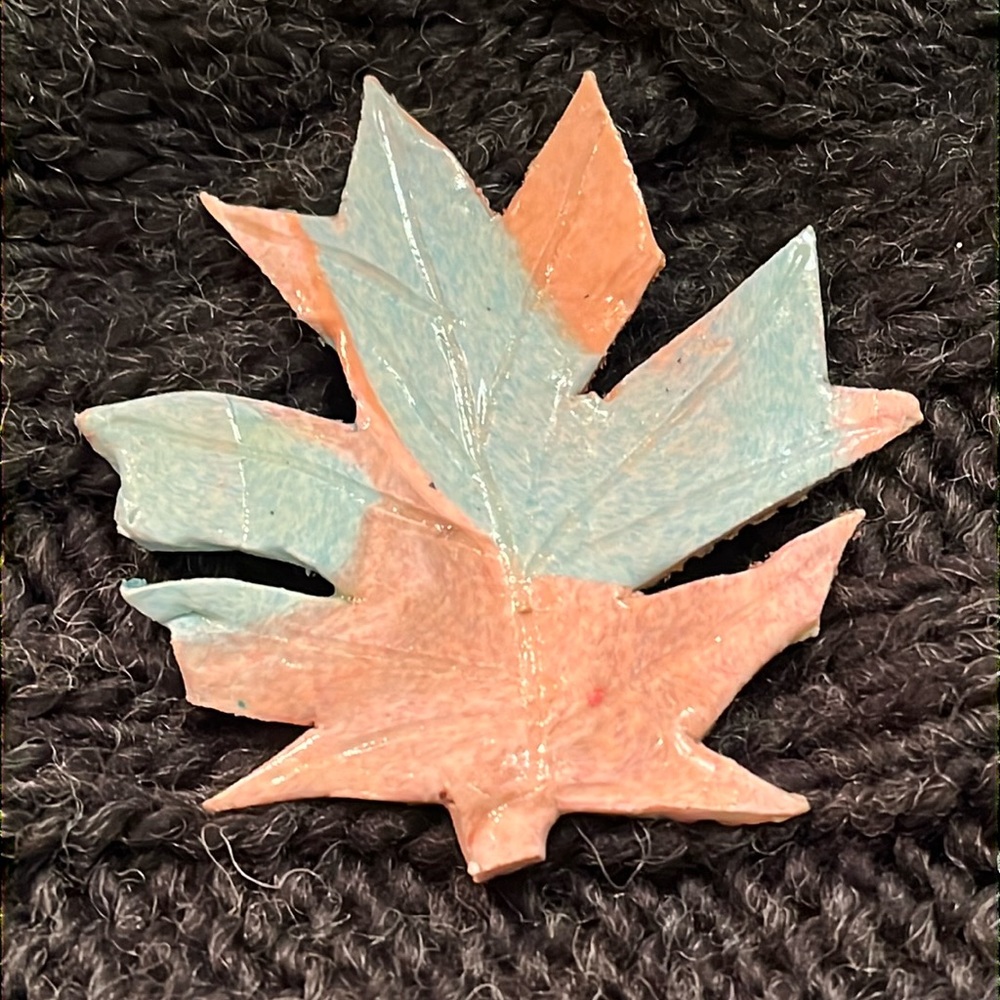 Pink & Light Blue One of a Kind Rare Unique Handmade Brooch